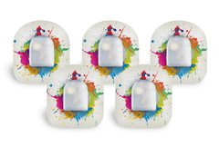 Paint Splash Patch Pack for Omnipod - 5 Pack diabetes supplies and insulin pumps