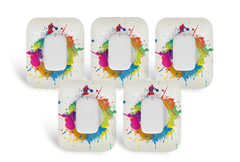 Paint Splash Patch Pack for Medtrum CGM - 5 - Pack diabetes supplies and insulin pumps