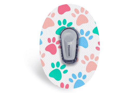 Pastel Paws Patch - Dexcom G6 / One for Single diabetes supplies and insulin pumps