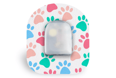Pastel Paws Patch for Omnipod diabetes supplies and insulin pumps