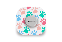 Pastel Paws Patch for Dexcom G7 / One+ diabetes supplies and insulin pumps