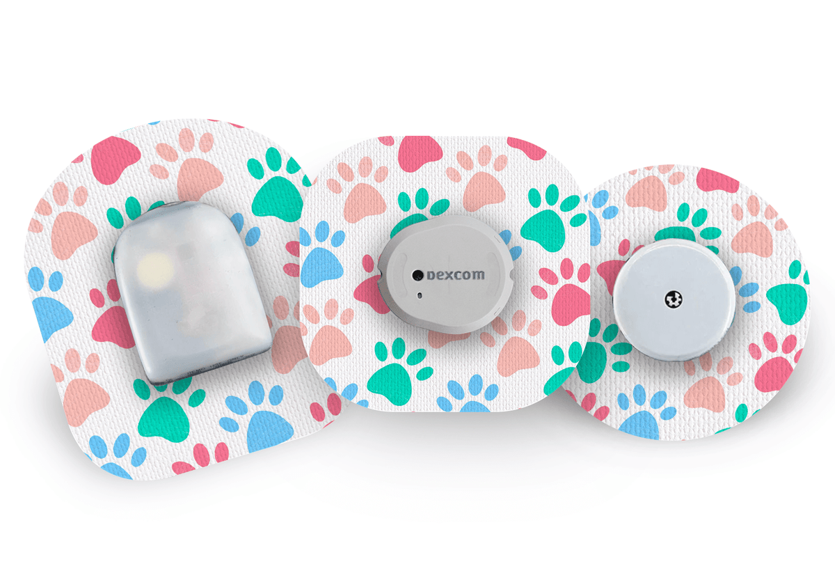 Pastel Paws Patch for Freestyle Libre 2 diabetes supplies and insulin pumps