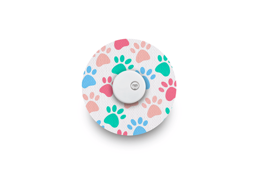 Pastel Paws Patch - Libre 3 for Single diabetes supplies and insulin pumps