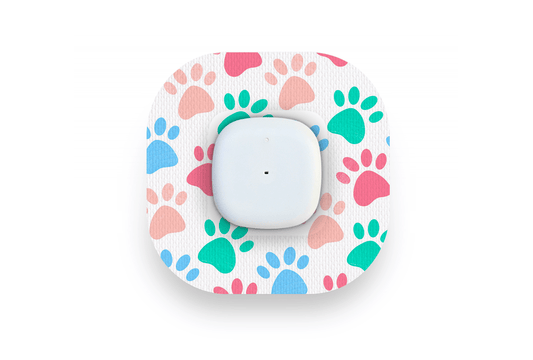 Pastel Paws Patch - Simplera for Single diabetes supplies and insulin pumps