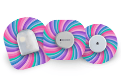 Pastel Swirl Patch for Freestyle Libre 2 diabetes supplies and insulin pumps