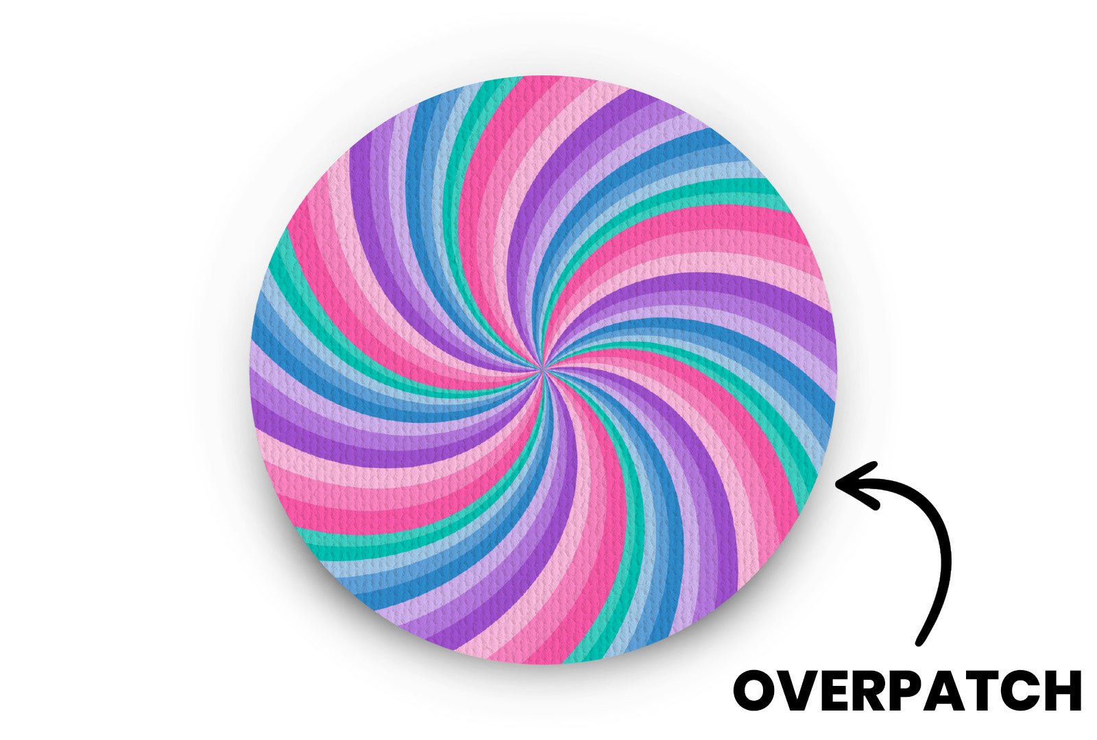 Pastel Swirl Patch - Overpatches for Single diabetes supplies and insulin pumps