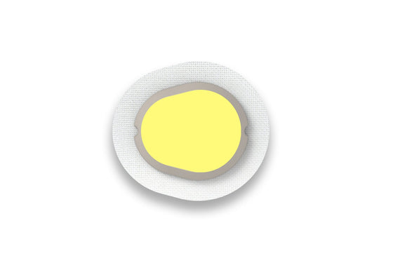Pastel Yellow Sticker for Dexcom G7 diabetes supplies and insulin pumps