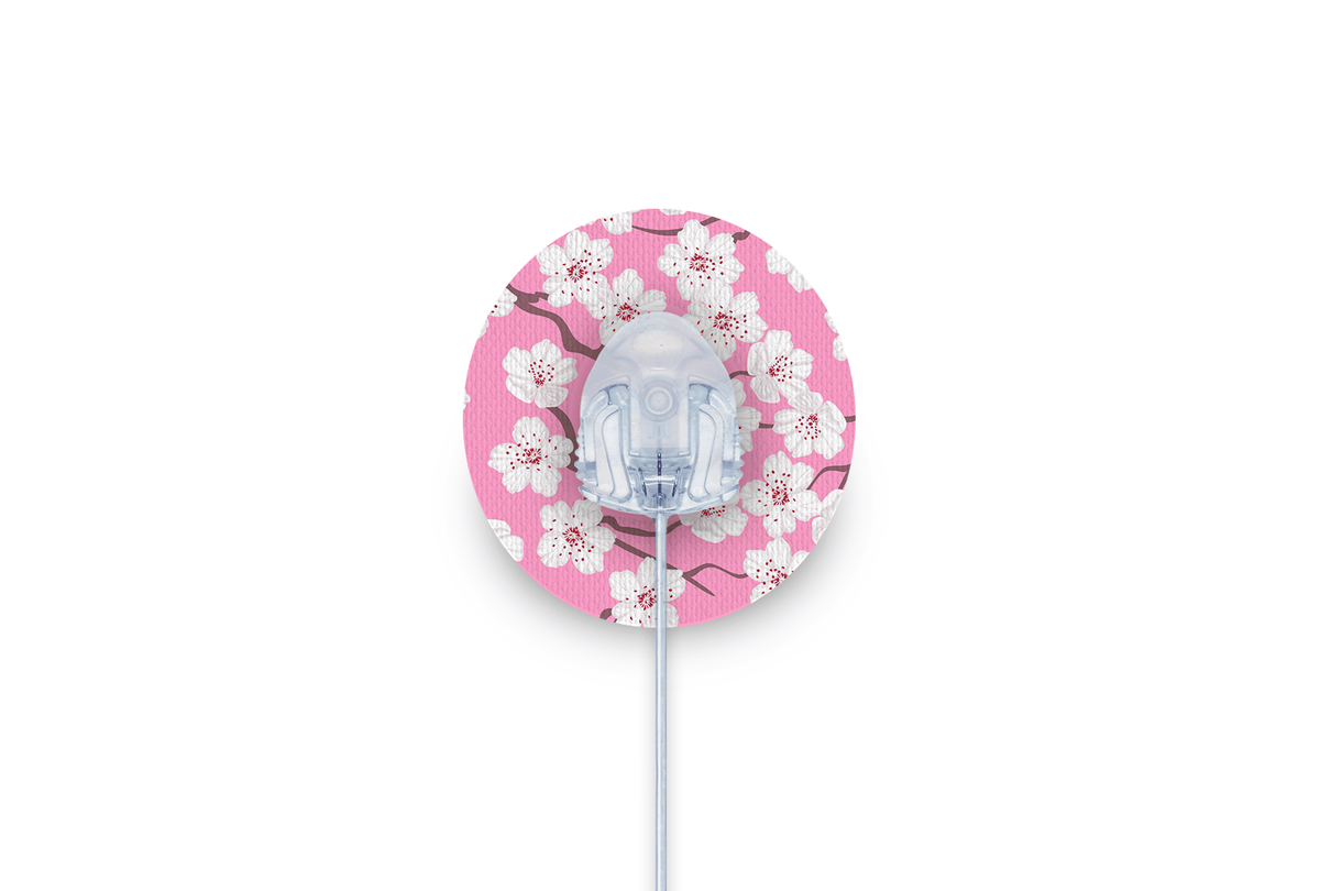Pink Blossom Patch - Autosoft 90 for Single diabetes supplies and insulin pumps