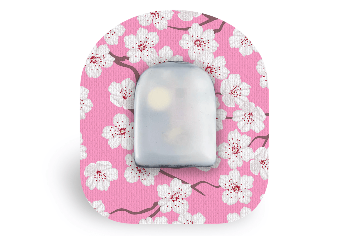 Pink Blossom Patch - For Omnipod® for Single diabetes supplies and insulin pumps