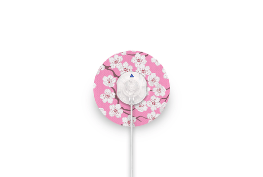 Pink Blossom Patch - Minimed QuickSet for Single diabetes supplies and insulin pumps