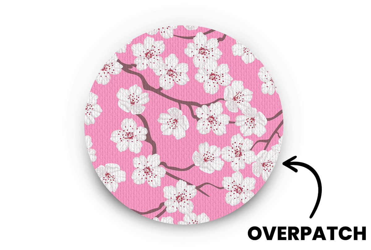Pink Blossom Patch - Overpatches for Single diabetes supplies and insulin pumps