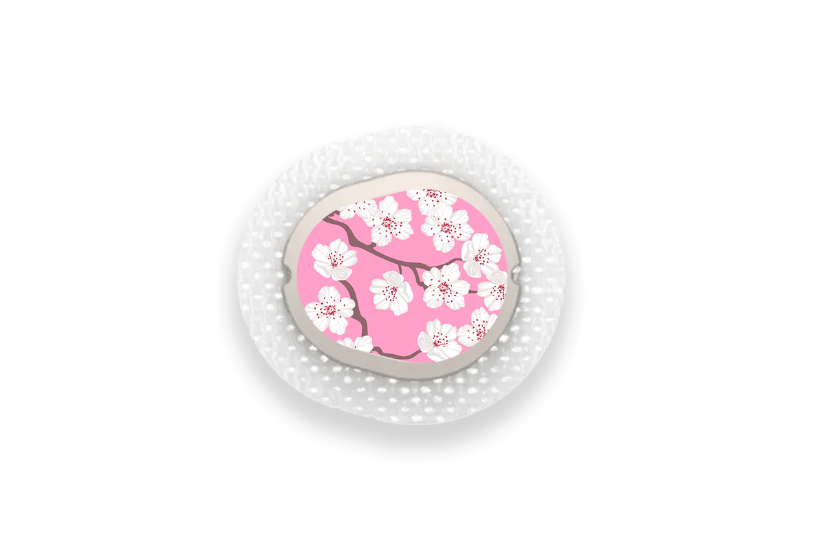 Pink Blossom Sticker for Dexcom G7 / One+ Sensor diabetes supplies and insulin pumps
