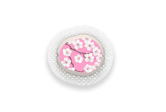 Pink Blossom Sticker for Dexcom G7 / One+ Sensor diabetes supplies and insulin pumps