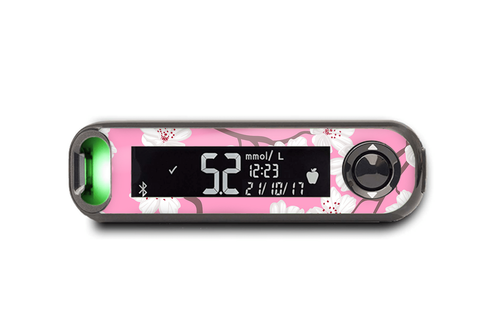 Pink Blossom Sticker for Contour Next One diabetes supplies and insulin pumps