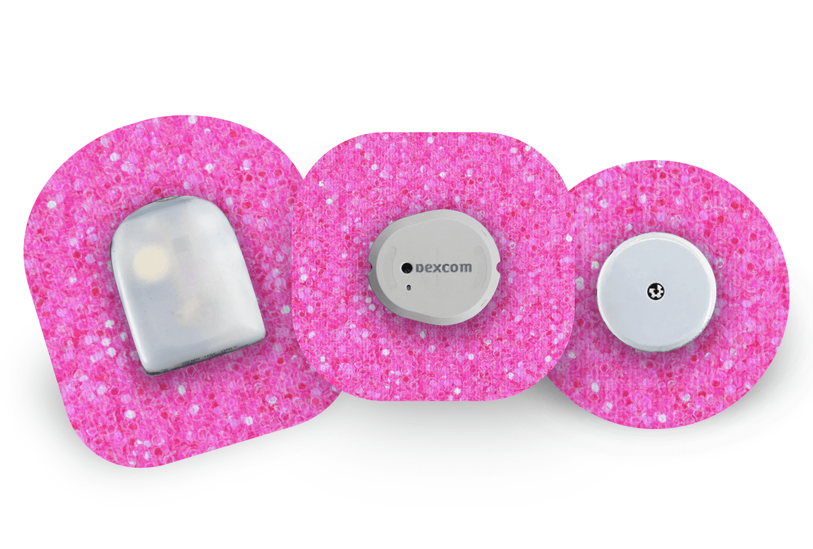Pink Glitter Patch for Freestyle Libre diabetes supplies and insulin pumps