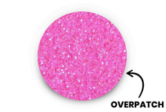 Pink Glitter Patch - Overpatches for Single diabetes supplies and insulin pumps