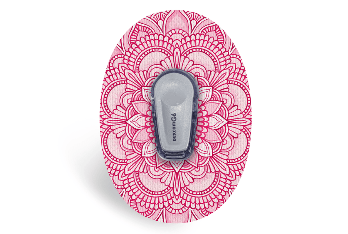 Pink Mandala Patch - Dexcom G6 / One for Single diabetes supplies and insulin pumps