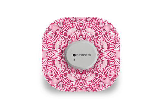 Pink Mandala Patch - Dexcom G7 / One+ for Single diabetes supplies and insulin pumps