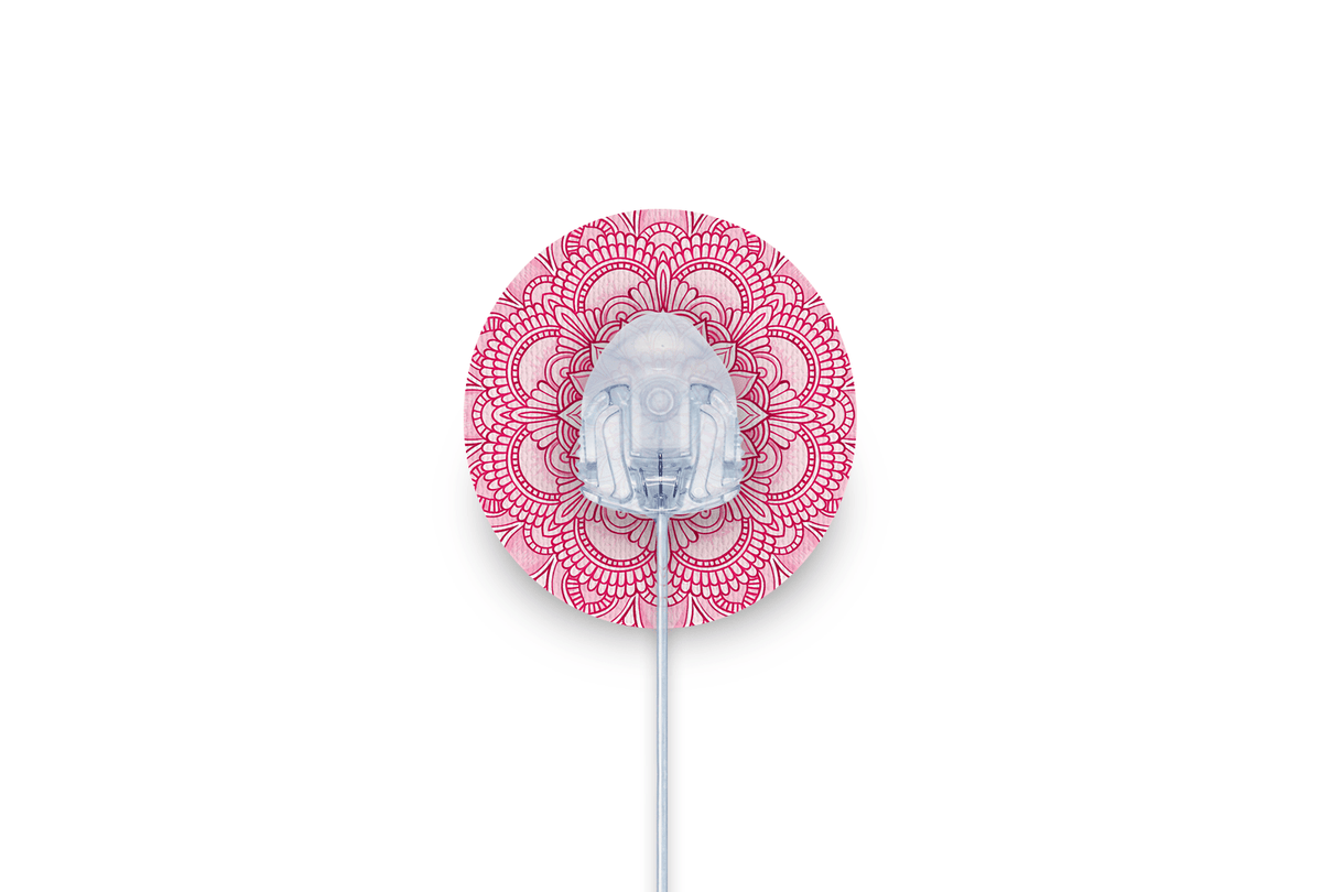 Pink Mandala Patch for Autosoft 90 diabetes supplies and insulin pumps