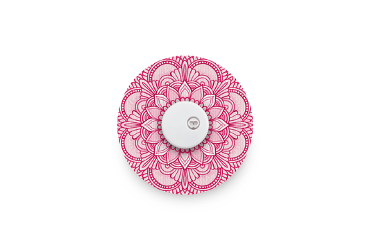 Pink Mandala Patch - Freestyle Libre 3 for Single diabetes supplies and insulin pumps