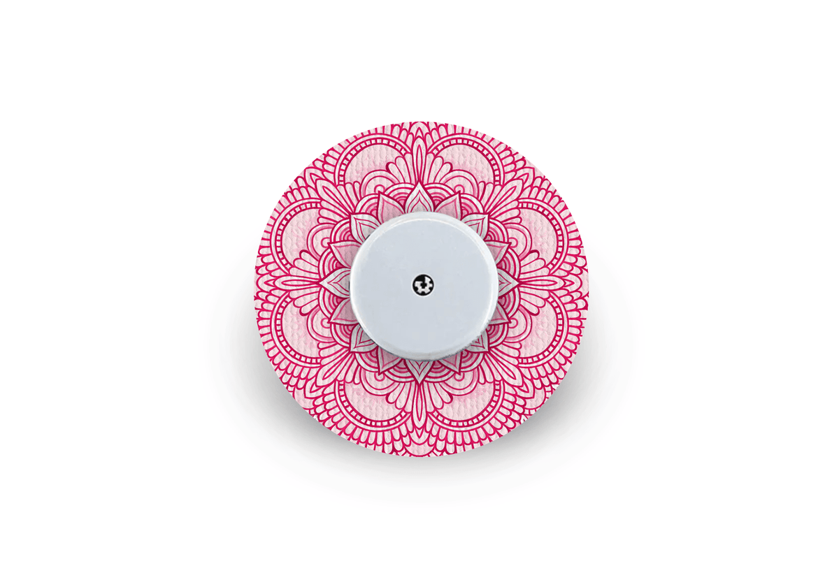 Pink Mandala Patch - Freestyle Libre for Single diabetes supplies and insulin pumps
