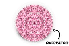 Pink Mandala Patch - Overpatches for Single diabetes supplies and insulin pumps