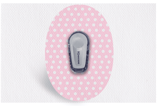 Pink Polka Dot Patch - Dexcom G6 / One for Dexcom G6 / One diabetes supplies and insulin pumps