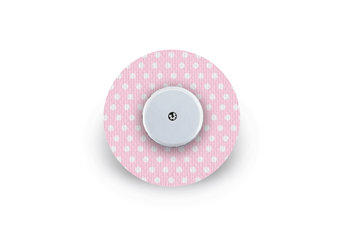 Pink Polka Dot Patch - Freestyle Libre for Freestyle Libre diabetes supplies and insulin pumps