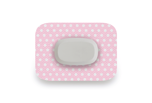 Pink Polka Dot Patch - GlucoRX Aidex for Single diabetes supplies and insulin pumps