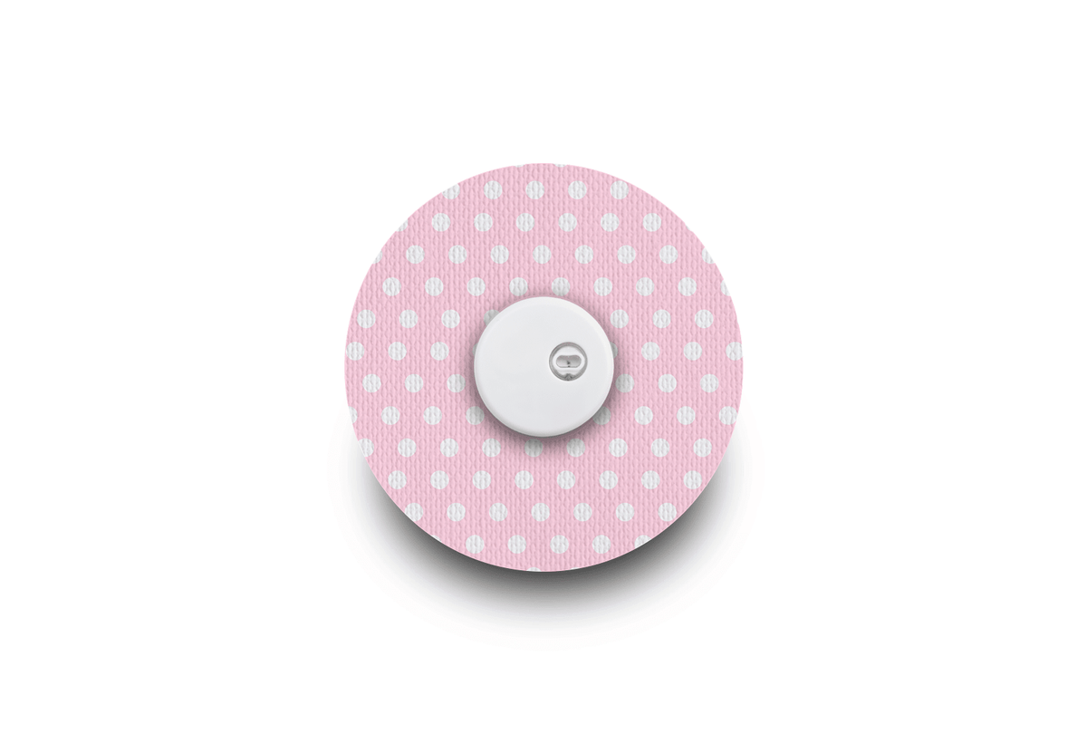 Pink Polka Dot Patch - Libre 3 for Single diabetes supplies and insulin pumps