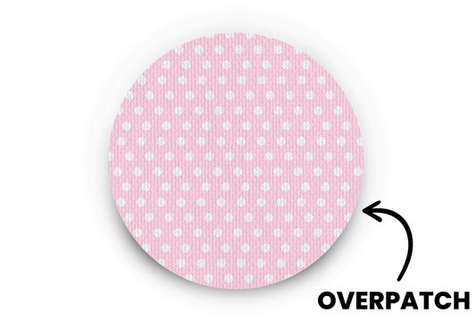 Pink Polka Dot Patch - Overpatches for Single diabetes supplies and insulin pumps