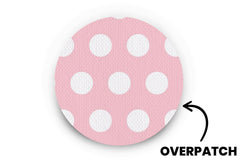 Pink Polka Dot Patch - Overpatches for Single diabetes supplies and insulin pumps