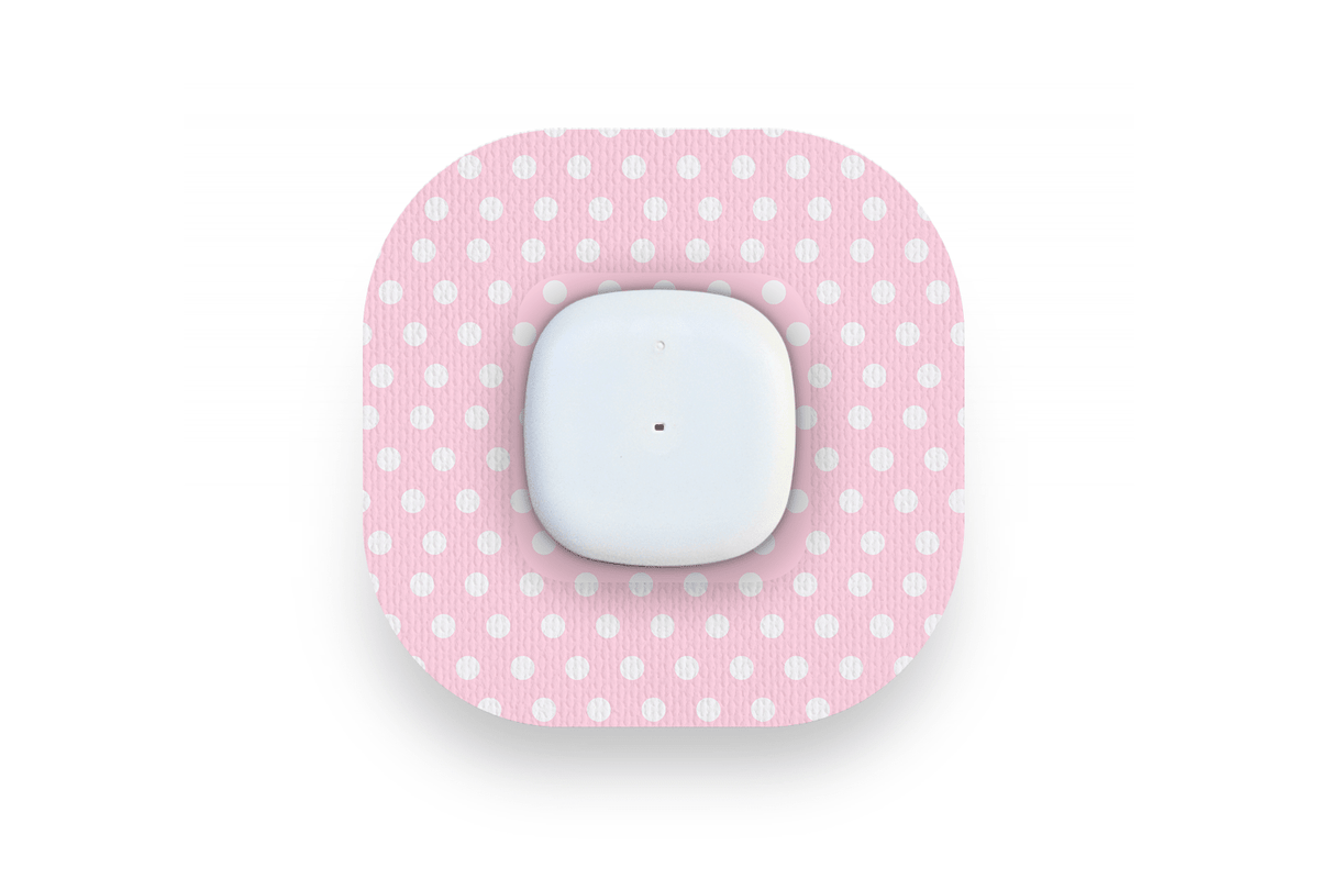 Pink Polka Dot Patch - Simplera for Single diabetes supplies and insulin pumps
