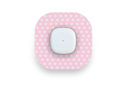 Pink Polka Dot Patch - Simplera for Single diabetes supplies and insulin pumps