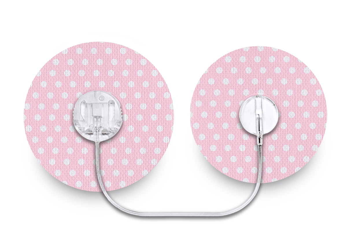 Pink Polka Dot Patch - Tru - Steel for Single diabetes supplies and insulin pumps