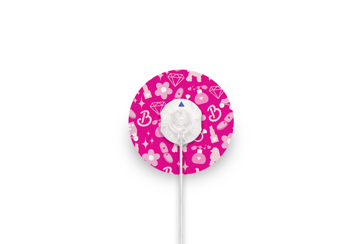 Pink Power Patch for Minimed QuickSet diabetes supplies and insulin pumps