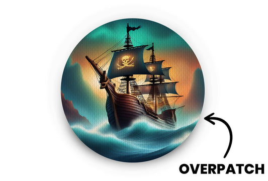 Pirate Ship Patch - Overpatches for Single diabetes supplies and insulin pumps