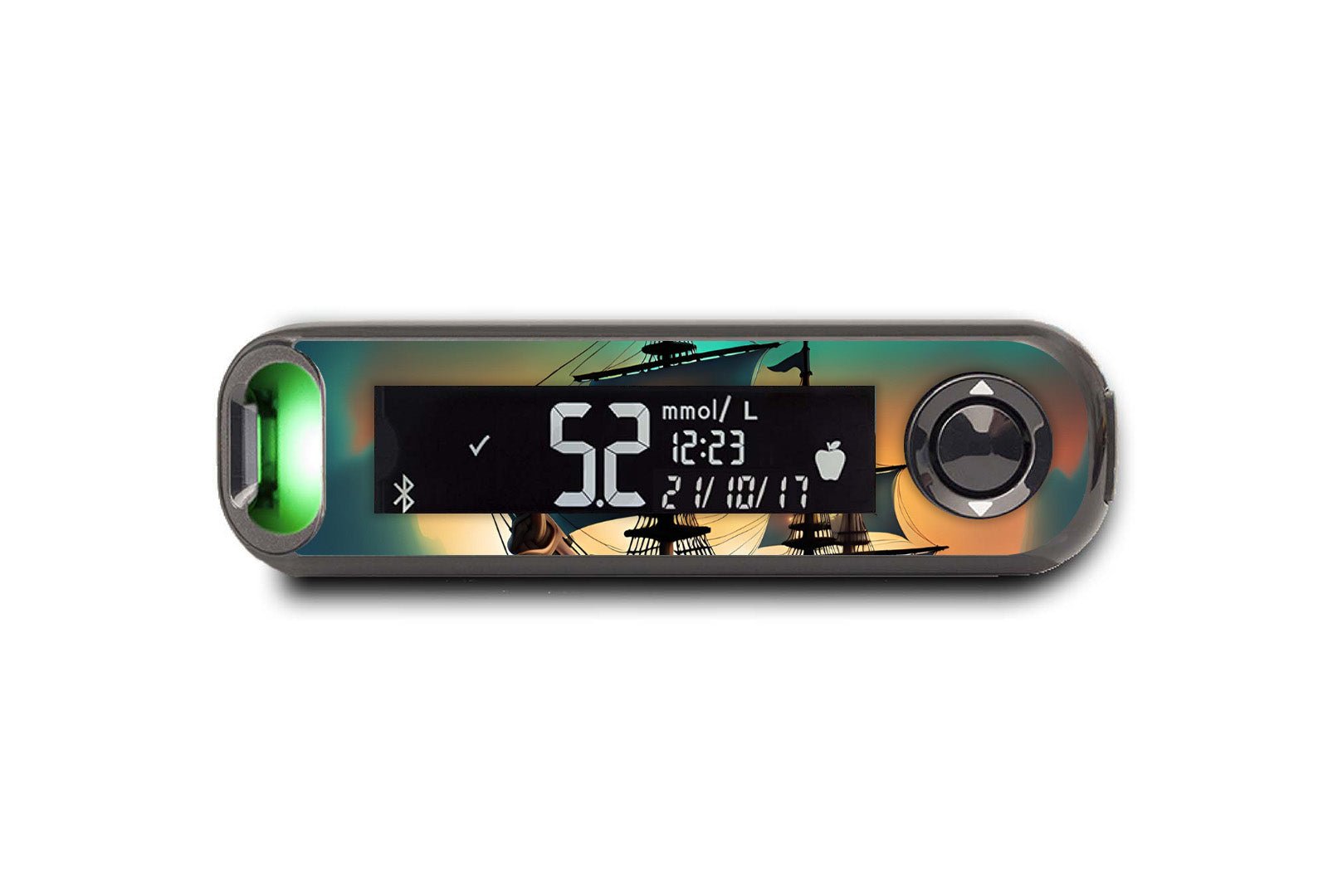 Pirate Ship Sticker for Novopen 4, 5, 6, or Echo diabetes supplies and insulin pumps