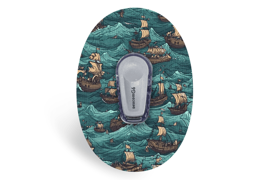 Pirate Ships Patch - Dexcom G6 / One for Single diabetes supplies and insulin pumps