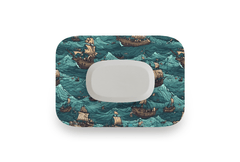 Pirate Ships Patch for GlucoRX Aidex diabetes supplies and insulin pumps