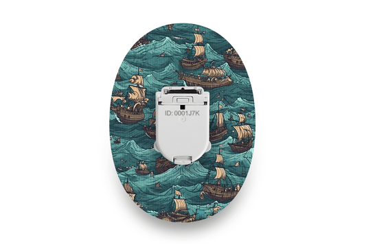 Pirate Ships Patch - Glucomen Day for Single diabetes supplies and insulin pumps