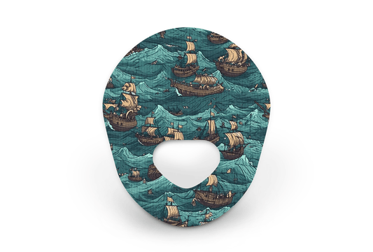 Pirate Ships Patch - Guardian Enlite for Single diabetes supplies and insulin pumps