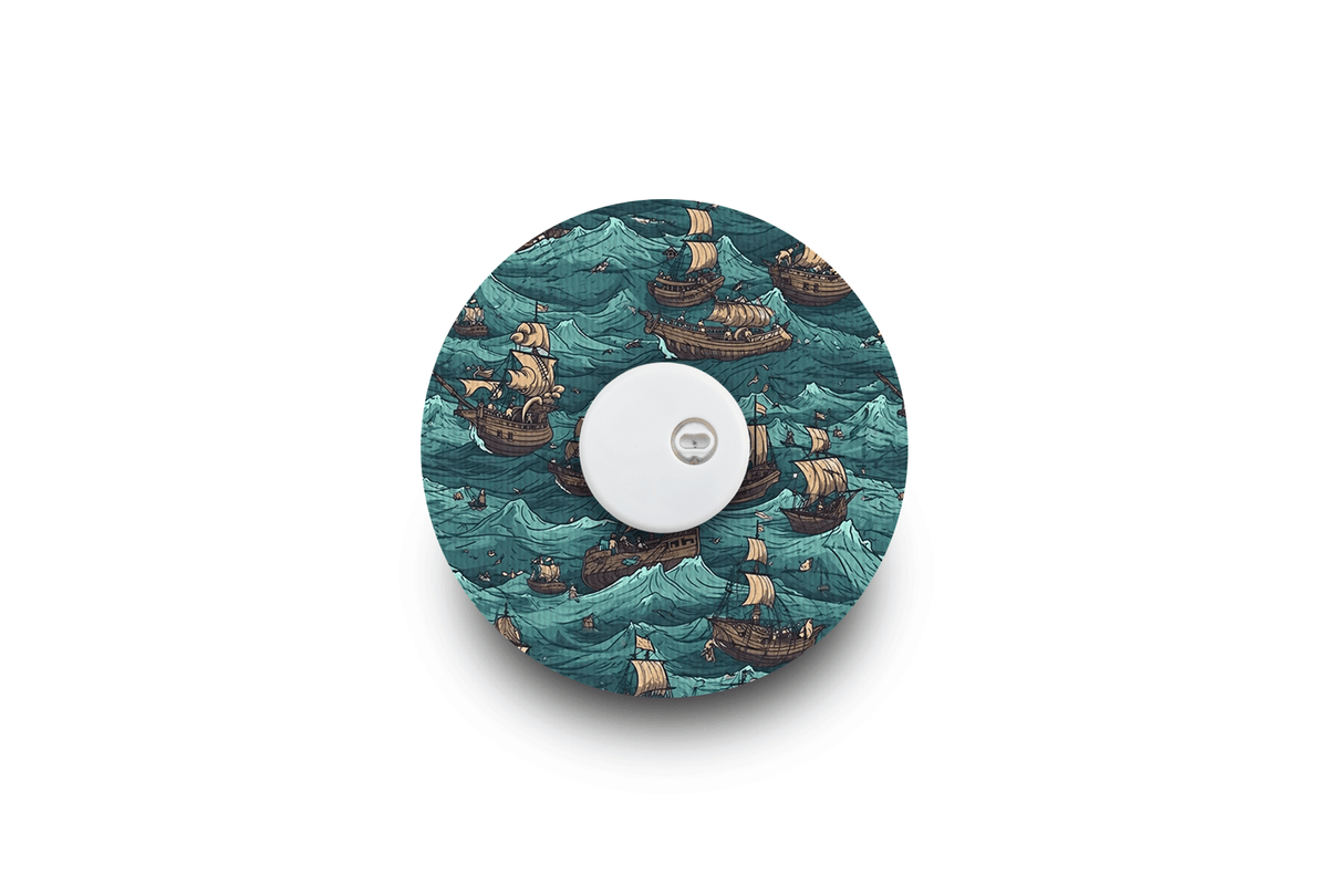 Pirate Ships Patch - Libre 3 for Single diabetes supplies and insulin pumps