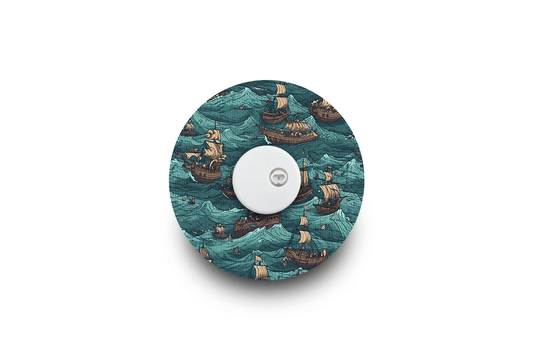 Pirate Ships Patch - Libre 3 for Single diabetes supplies and insulin pumps