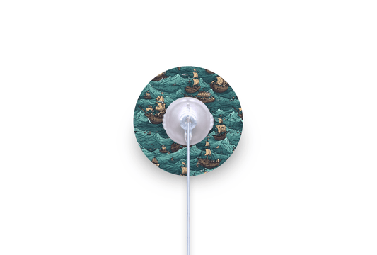 Pirate Ships Patch - mylife Orbit for Single diabetes supplies and insulin pumps