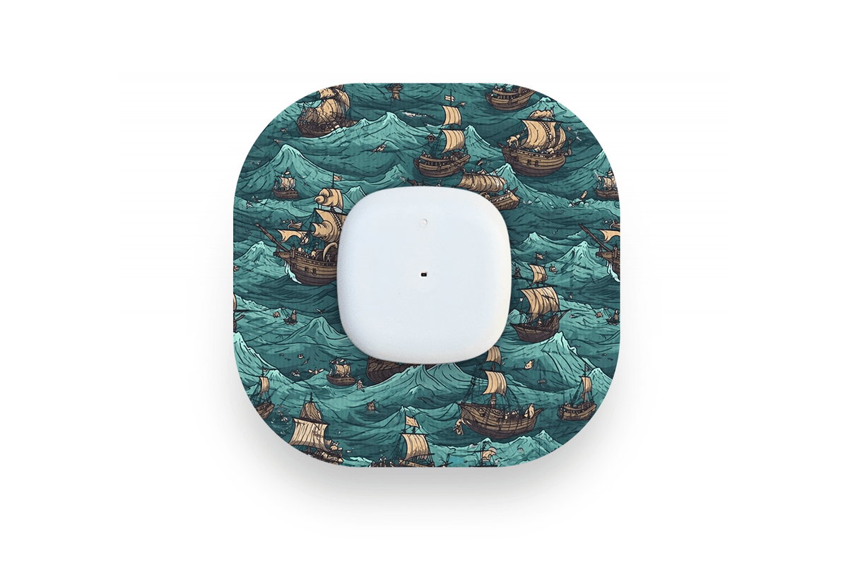 Pirate Ships Patch - Simplera for Single diabetes supplies and insulin pumps