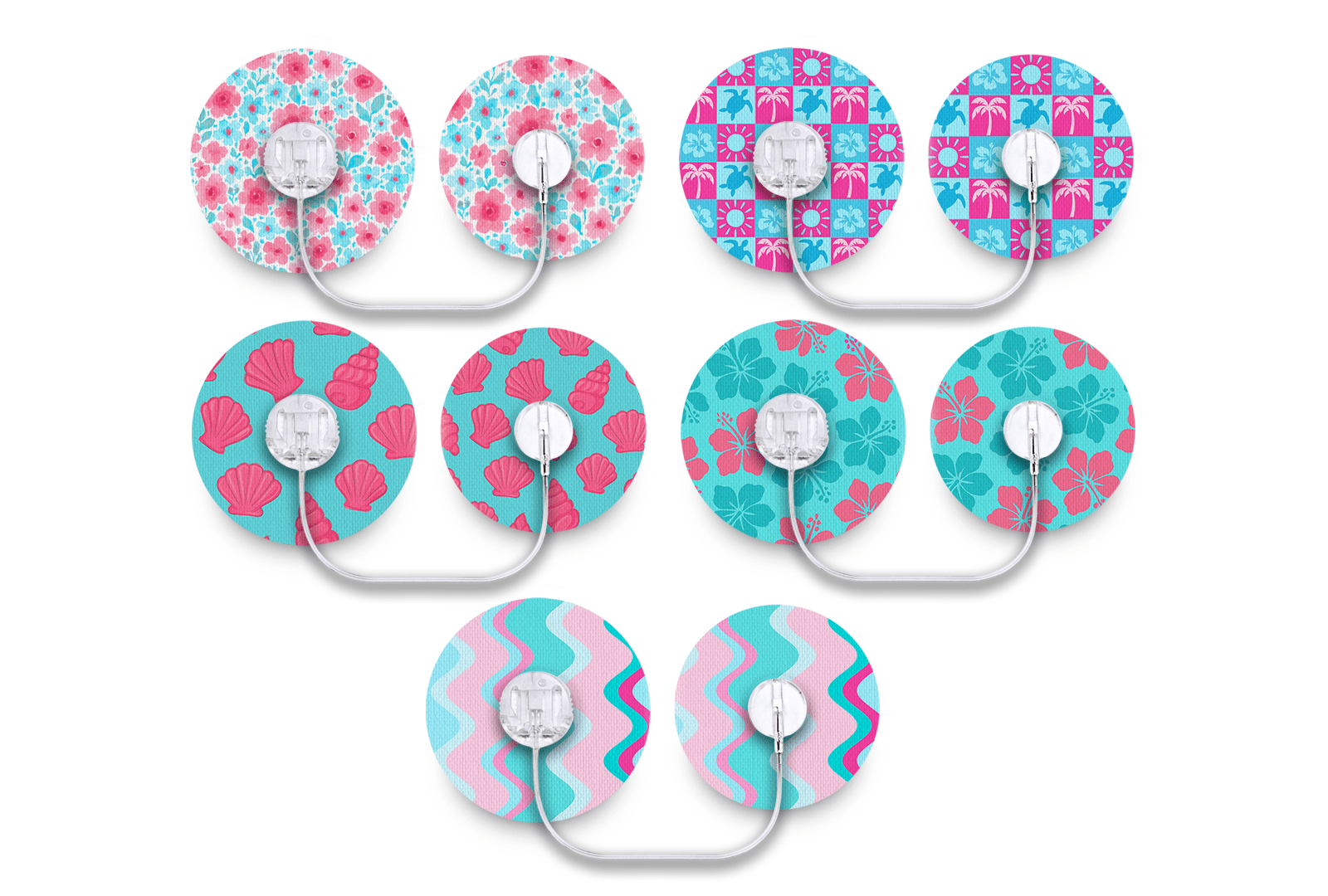Pool Party Patch Pack for Minimed Sure - T diabetes supplies and insulin pumps