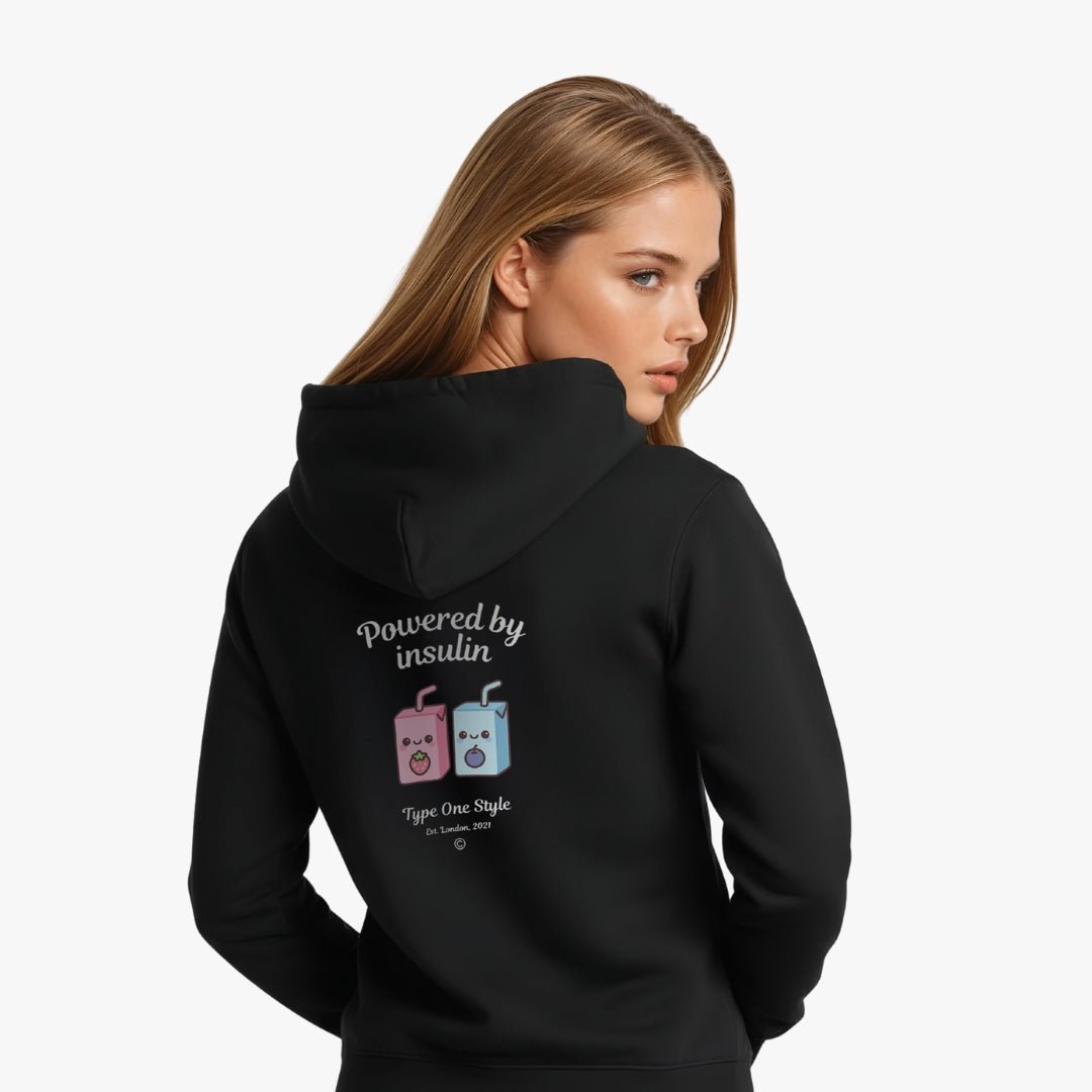 Powered Hoodie for Black diabetes supplies and insulin pumps