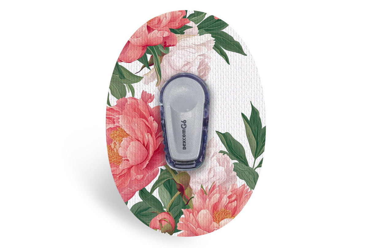 Pretty Peony Patch for Dexcom G6 / One diabetes supplies and insulin pumps