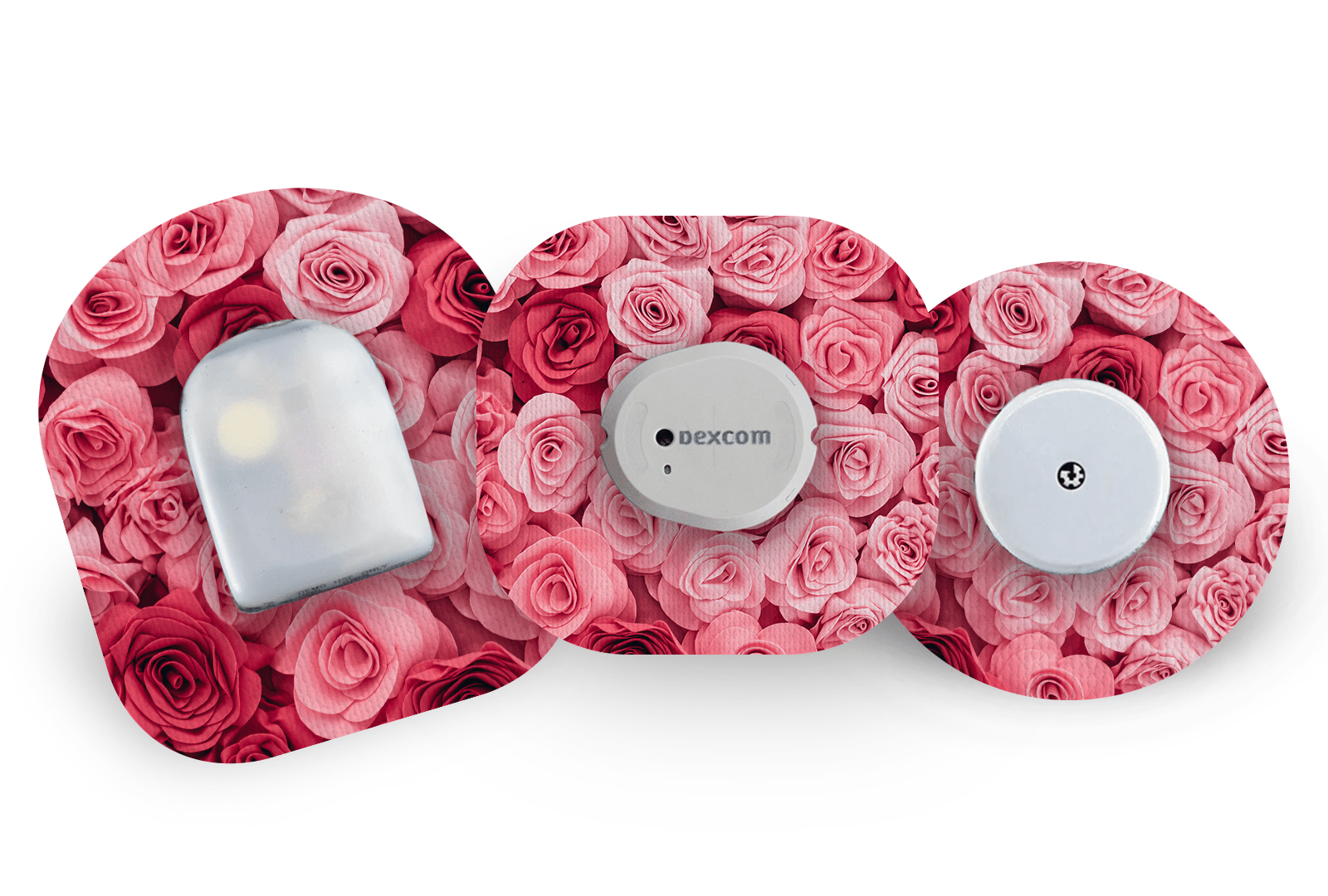 Pretty Pink Rose Patch for Freestyle Libre 2 diabetes supplies and insulin pumps